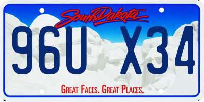 SD license plate 96UX34