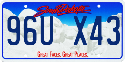 SD license plate 96UX43