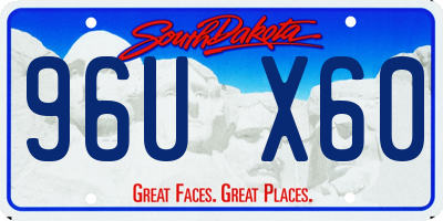 SD license plate 96UX60