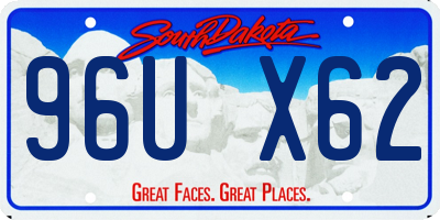 SD license plate 96UX62