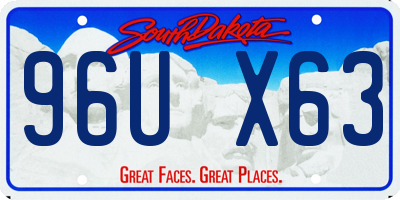 SD license plate 96UX63