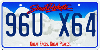 SD license plate 96UX64