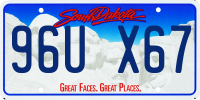 SD license plate 96UX67