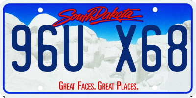 SD license plate 96UX68
