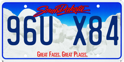 SD license plate 96UX84
