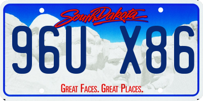 SD license plate 96UX86