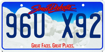 SD license plate 96UX92