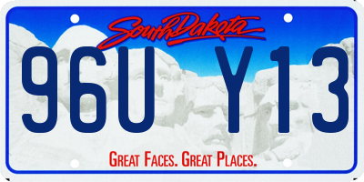 SD license plate 96UY13