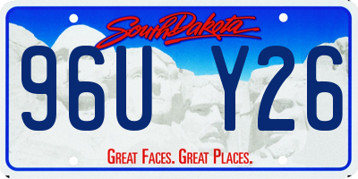 SD license plate 96UY26
