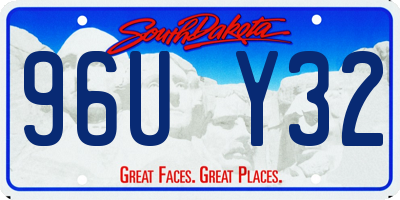 SD license plate 96UY32