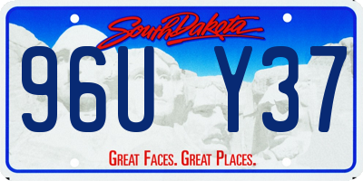 SD license plate 96UY37