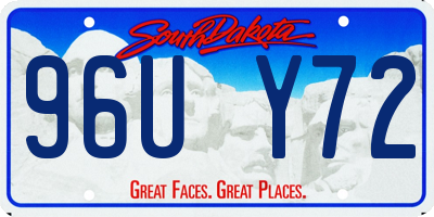 SD license plate 96UY72