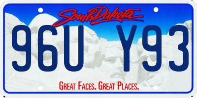 SD license plate 96UY93