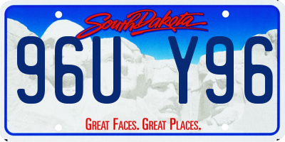 SD license plate 96UY96