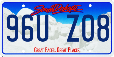 SD license plate 96UZ08
