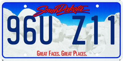 SD license plate 96UZ11