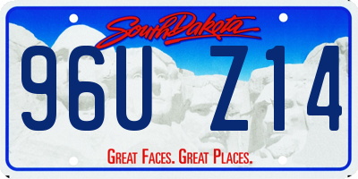 SD license plate 96UZ14