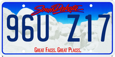 SD license plate 96UZ17