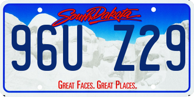 SD license plate 96UZ29