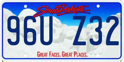 SD license plate 96UZ32