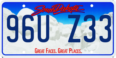 SD license plate 96UZ33