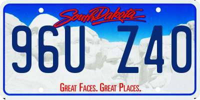 SD license plate 96UZ40