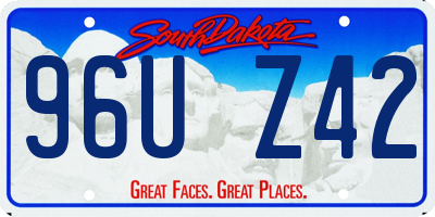 SD license plate 96UZ42