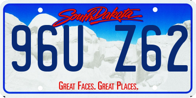 SD license plate 96UZ62
