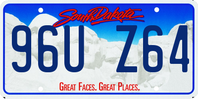 SD license plate 96UZ64