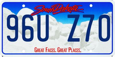 SD license plate 96UZ70