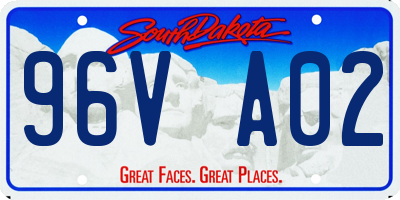 SD license plate 96VA02