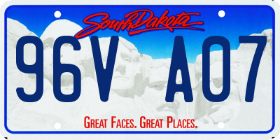 SD license plate 96VA07
