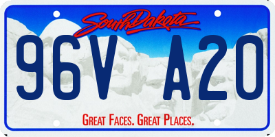 SD license plate 96VA20