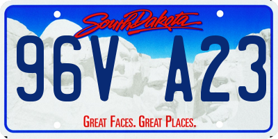 SD license plate 96VA23