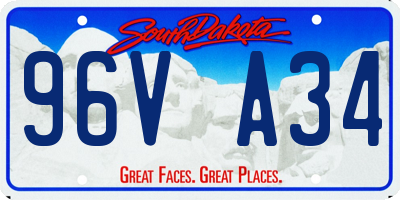 SD license plate 96VA34