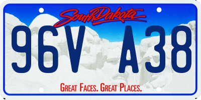 SD license plate 96VA38