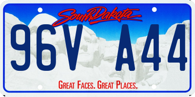 SD license plate 96VA44