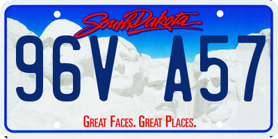 SD license plate 96VA57