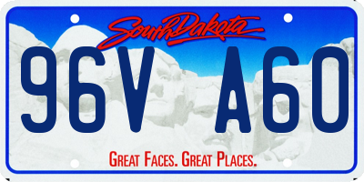SD license plate 96VA60