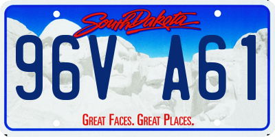 SD license plate 96VA61