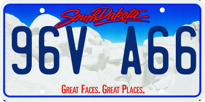 SD license plate 96VA66