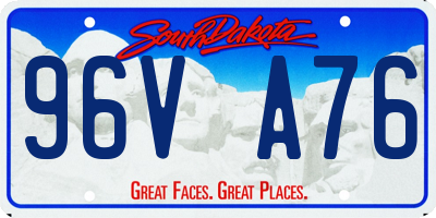 SD license plate 96VA76