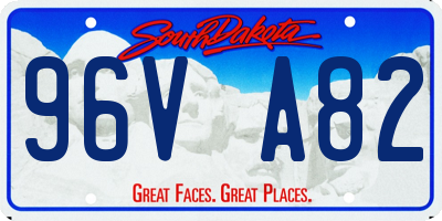 SD license plate 96VA82