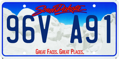 SD license plate 96VA91