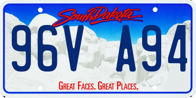 SD license plate 96VA94