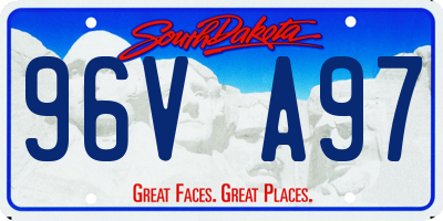 SD license plate 96VA97
