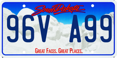 SD license plate 96VA99
