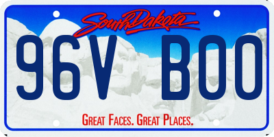 SD license plate 96VB00