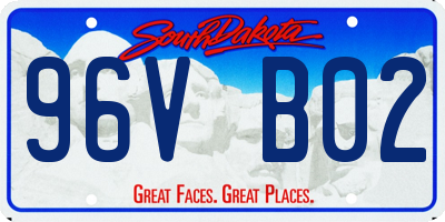 SD license plate 96VB02