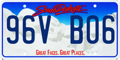 SD license plate 96VB06